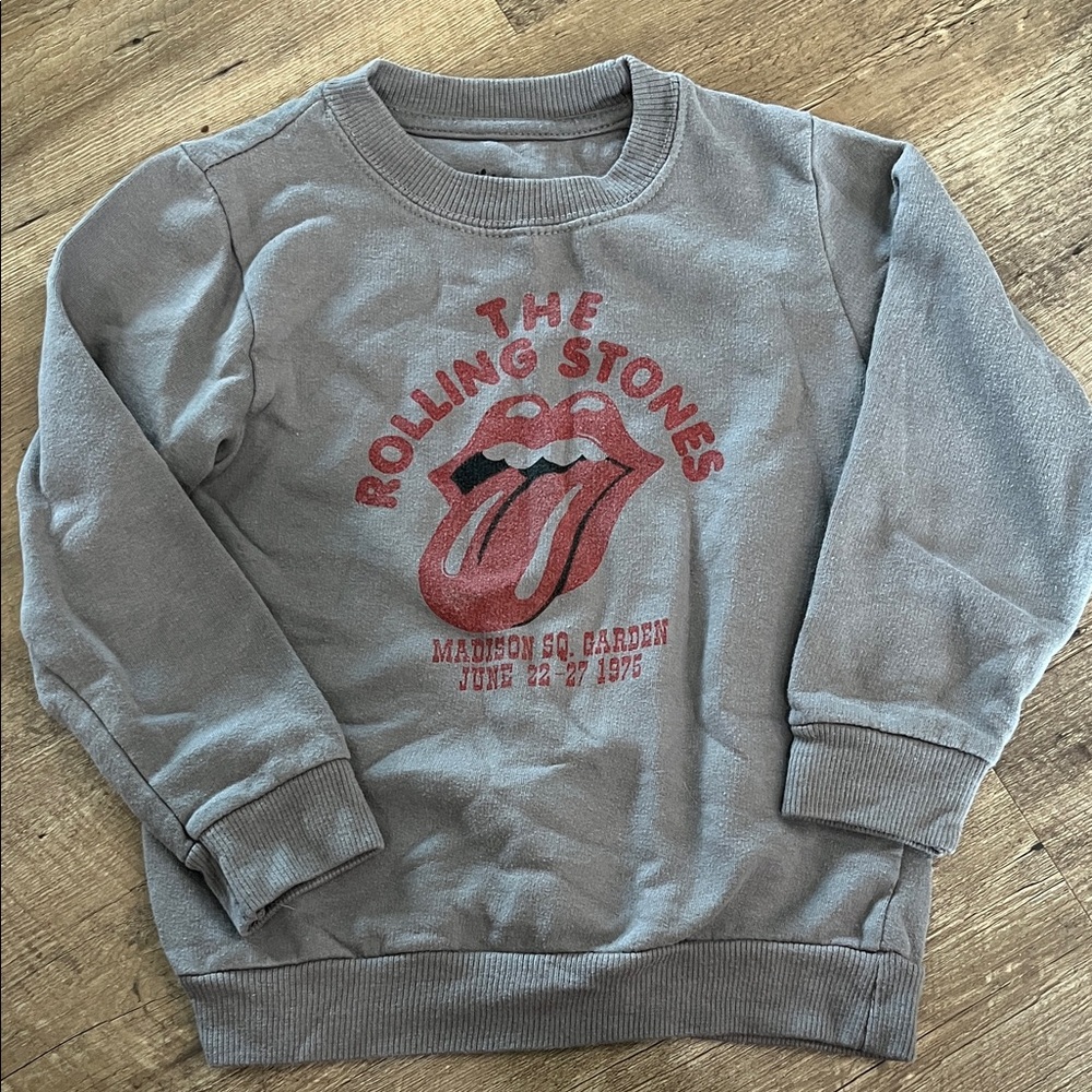 The Rolling Stones Gray Tee with Red Print